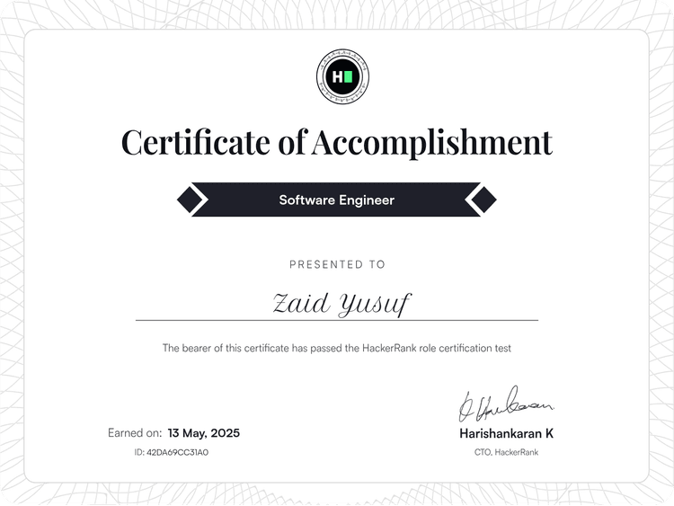 Certified Software Engineer